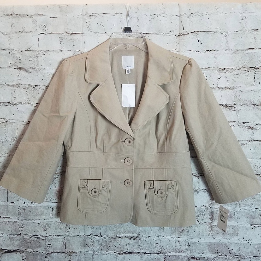 Halogen Waist Length Jacket Button Front W/Pockets